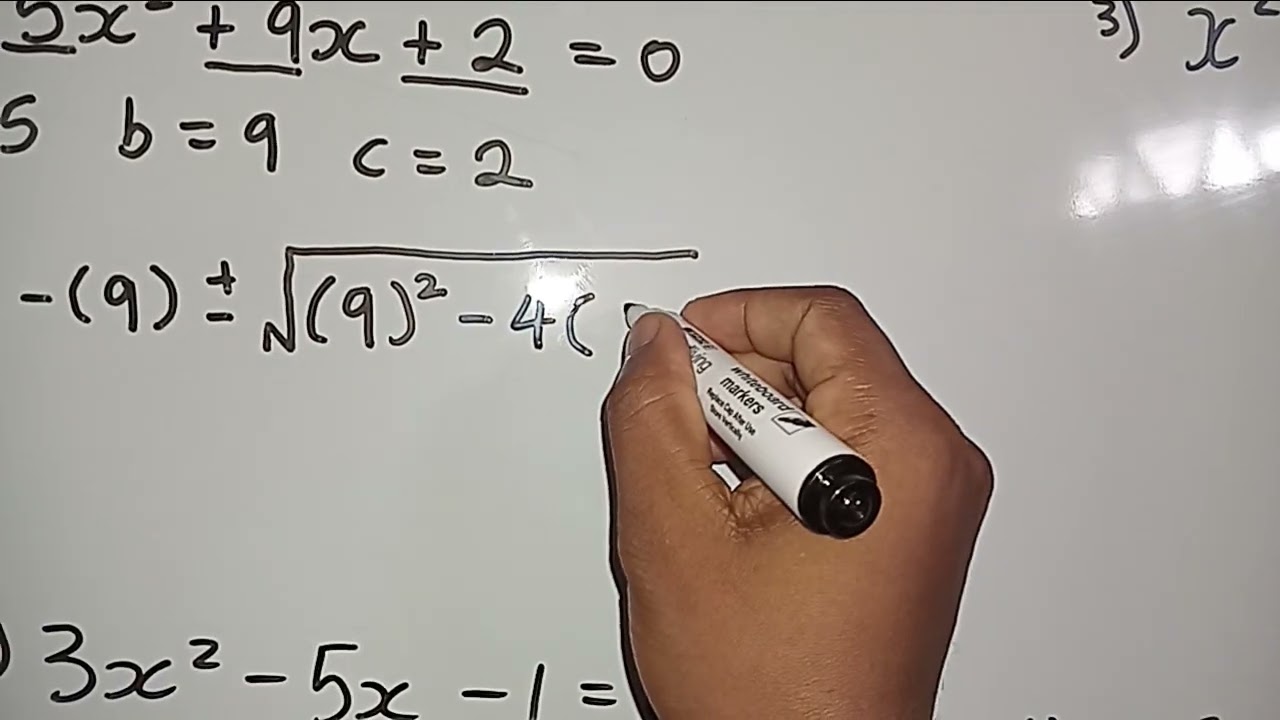 Solve for X using the Quadratic Formula