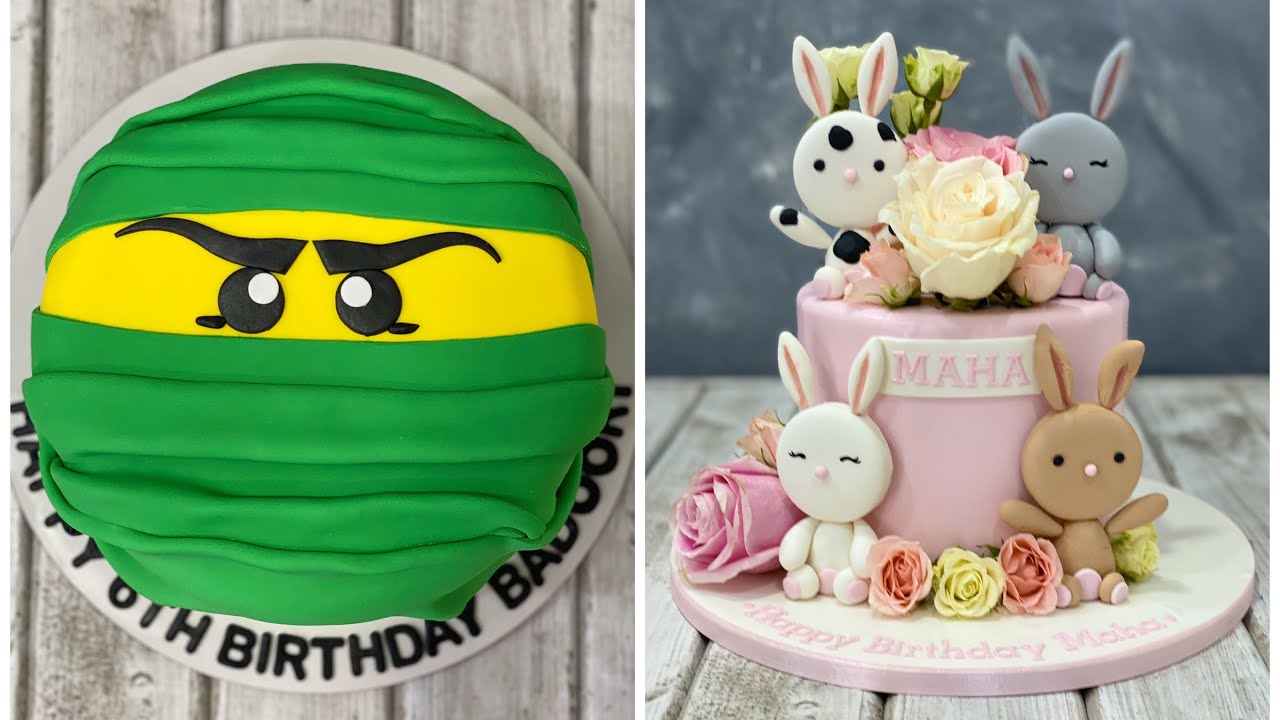 NinjaGo Cake | Cute Animal Cake w/ Fresh Roses