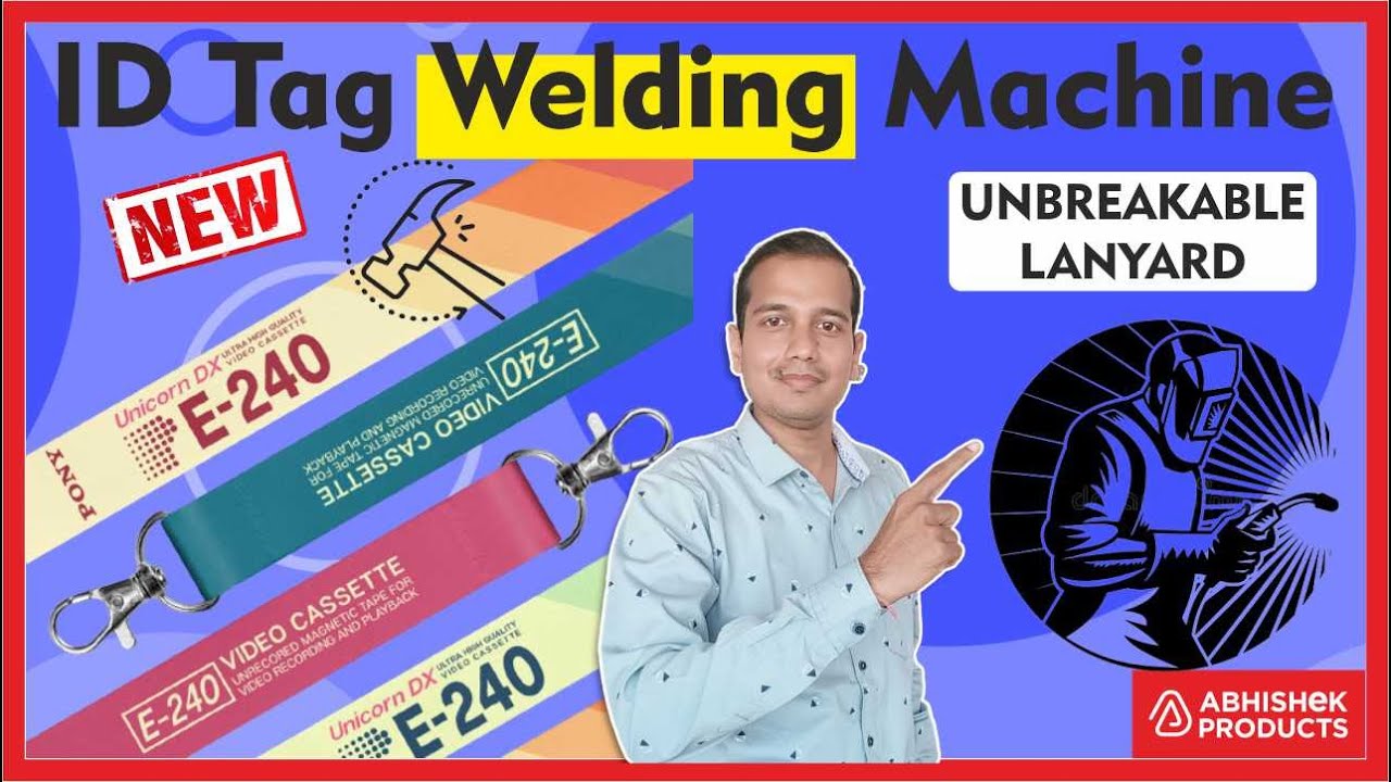 🔗 ID Card Lanyard Tag Welding Machine, Super Strong Tag Fitting Clamp | AbhishekID.com