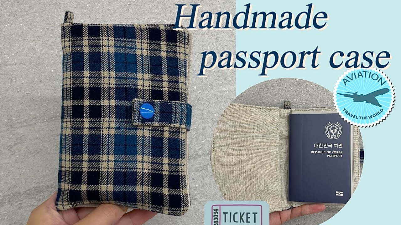 DIY | Handmade passport case / 핸드메이드 여권 케이스 / 여권 케이스 만들기 / 여권 파우치 만들기 / 여권 케이스 추천💙