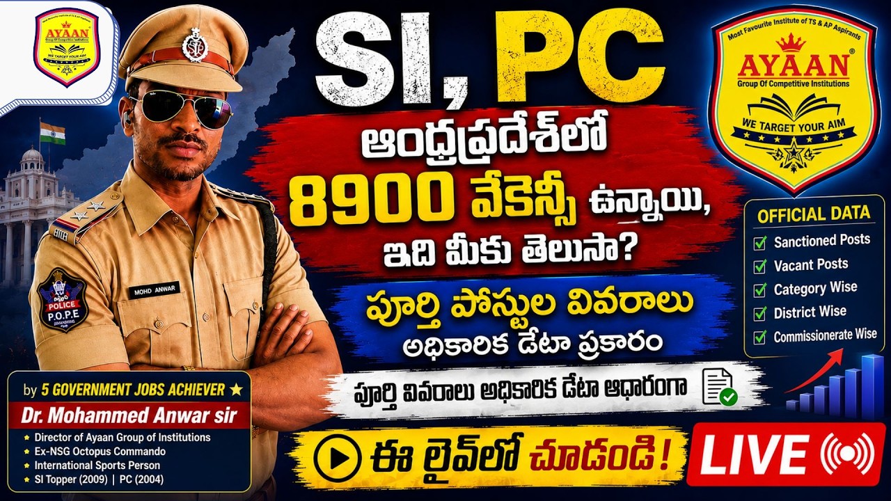 AP POLICE SI & CONISTABLE POST VACANCIES EXPLAINATION BY ANWAR SIR