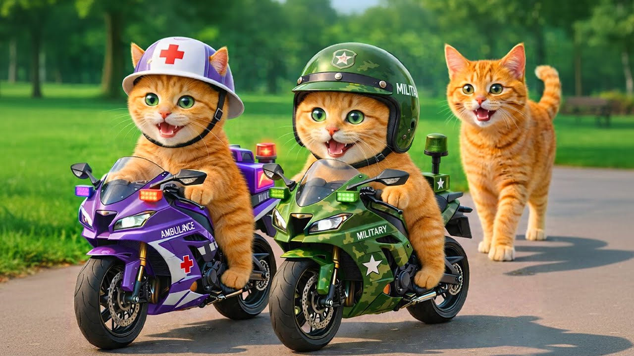Mama Cat Trims Fur on the Farm and Makes Tiger Hat For Kittens At Home🐾🎩🐯
