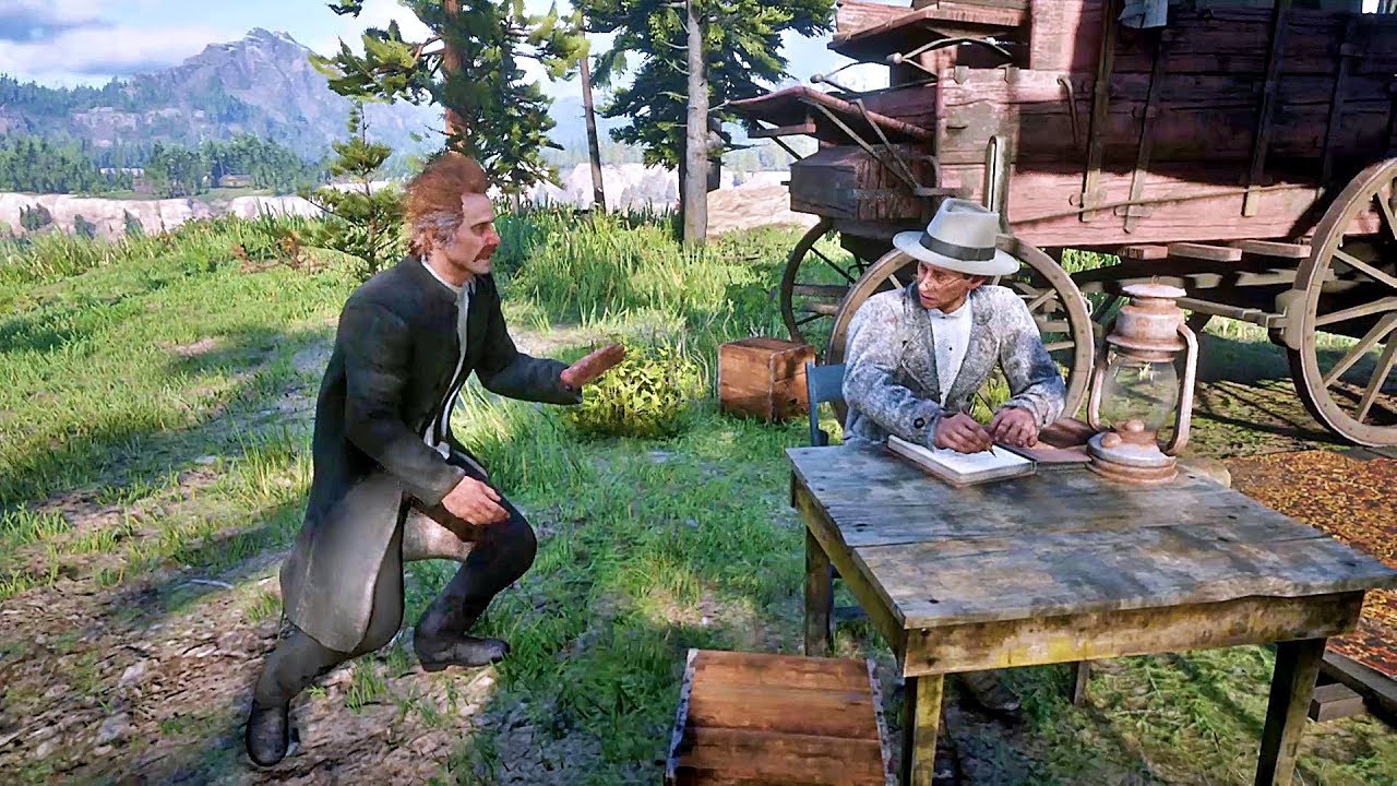 Reverend Swanson gets Caught Stealing Money  / Hidden Dialogue / Red Dead Redemption 2