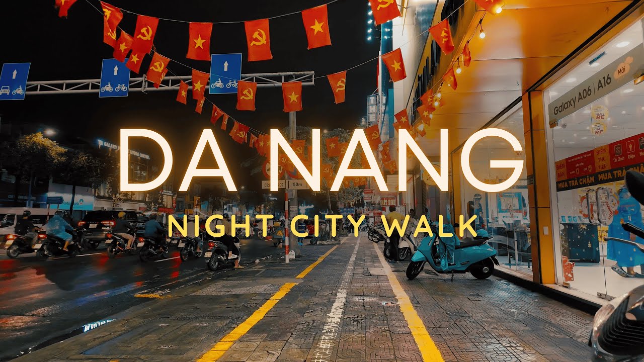 Da Nang 🇻🇳 | 4K Relaxing night walk, city ambience