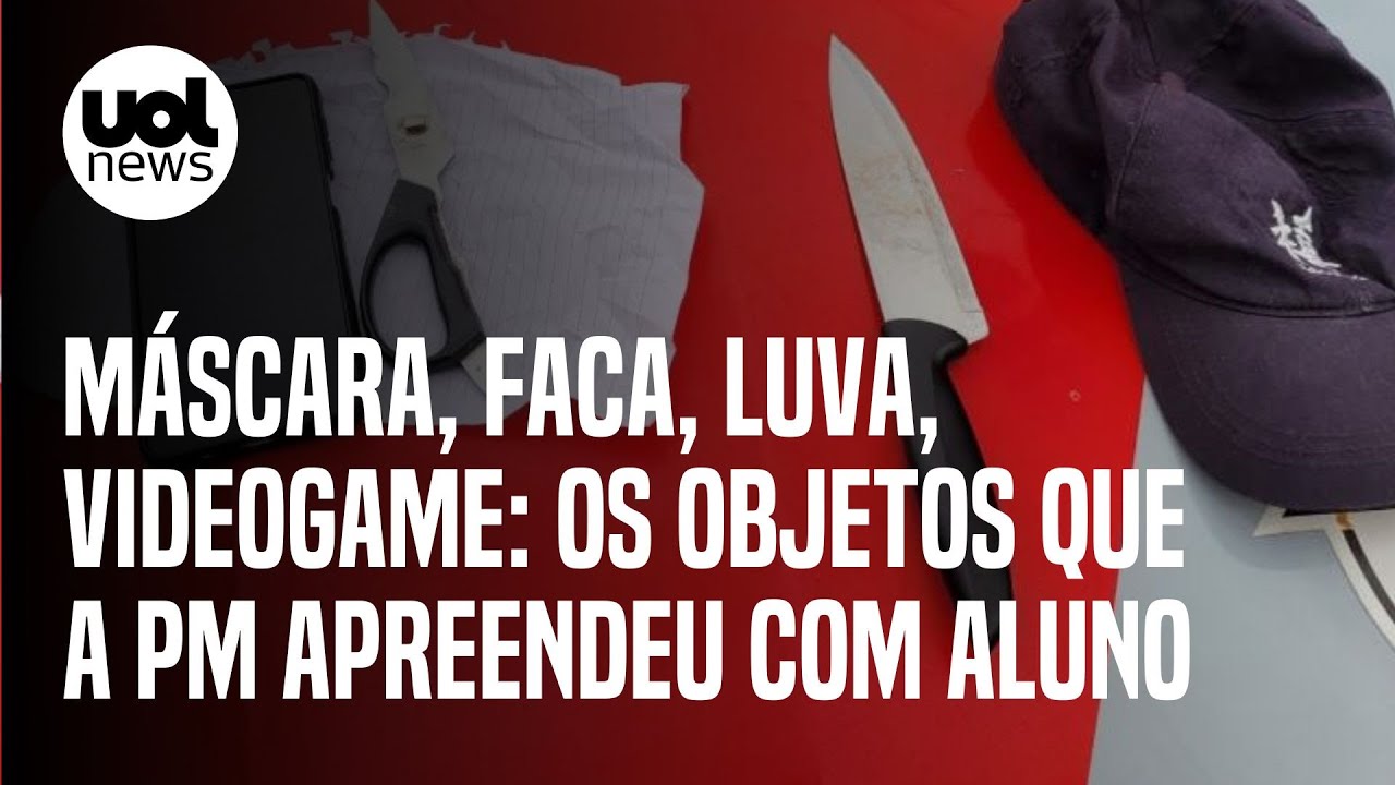 Ataque em escola de SP: Pol&iacute;cia apreendeu m&aacute;scara, faca, luva, videogame e mais com adolescente