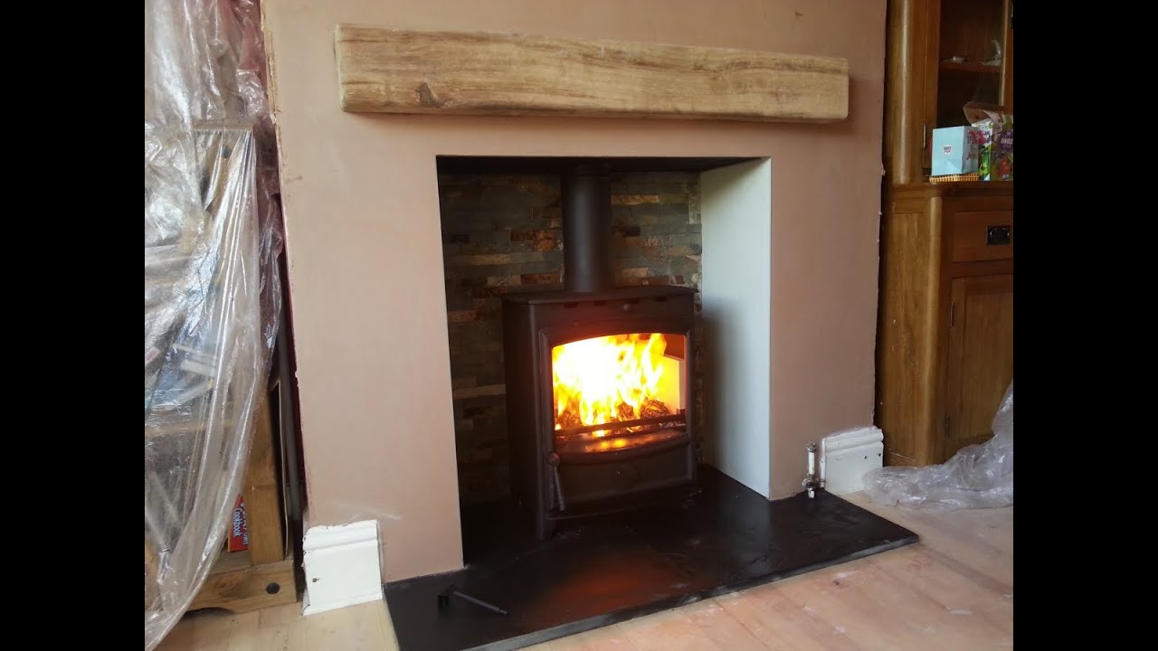 Fireline stove, installation of Fireplace and Wood Burning stove - timelapse