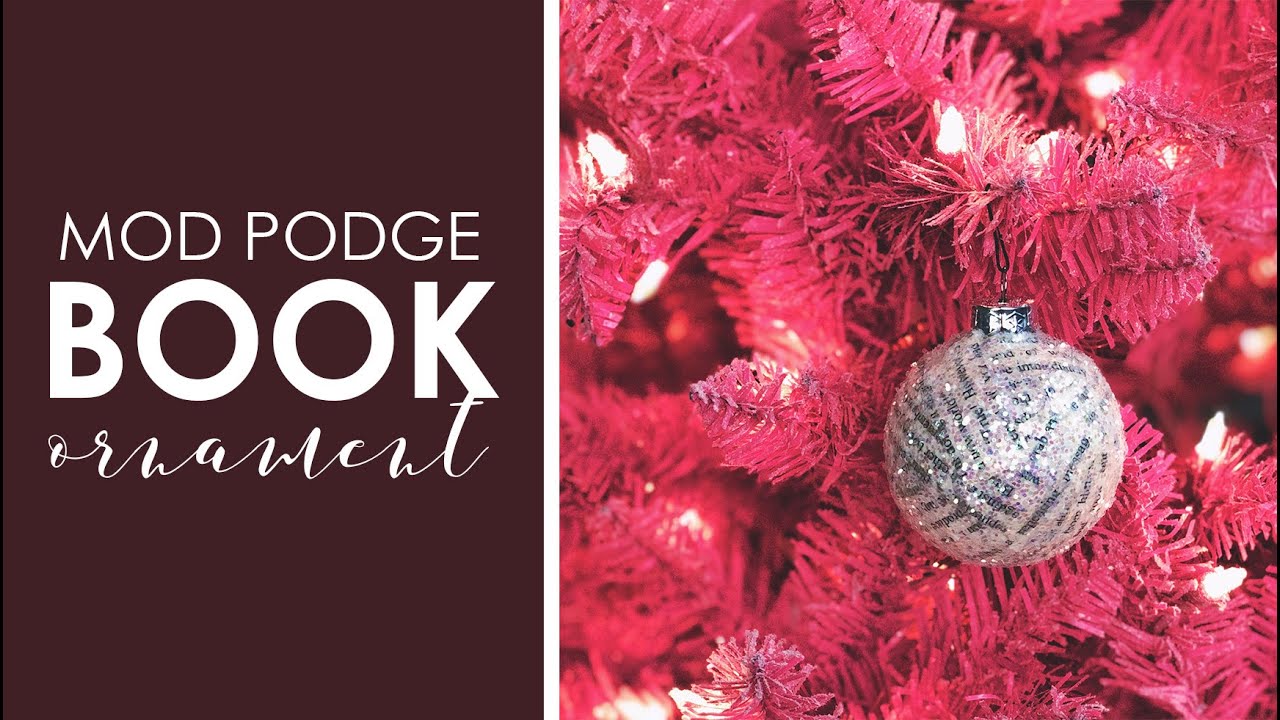 Mod Podge Book Ornament | DIY