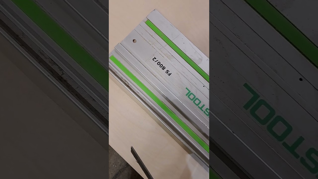 Easy track saw jig for repeated rip cuts