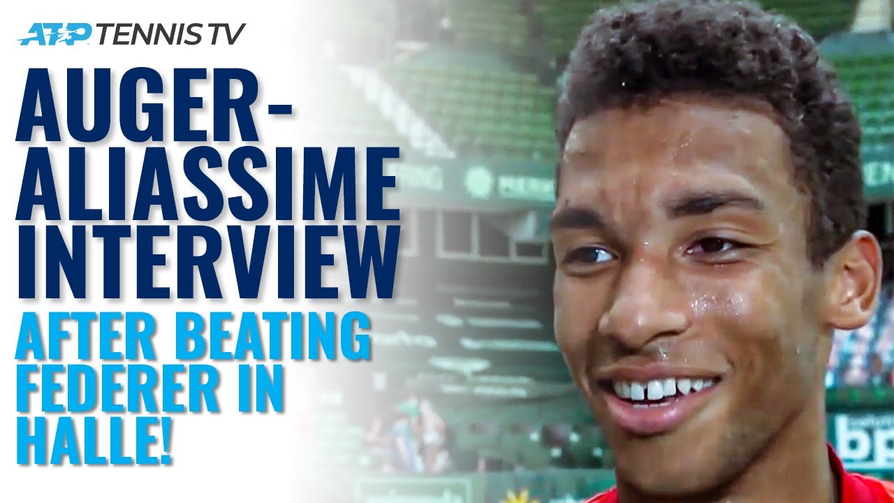 Felix Auger-Aliassime Interview After Beating Federer in Halle!