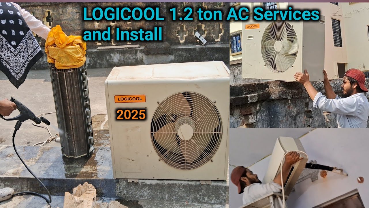 LOGICOOL AC Services. Logicool AC install. Logicool 1.2 non inverter AC installation. #azamservice