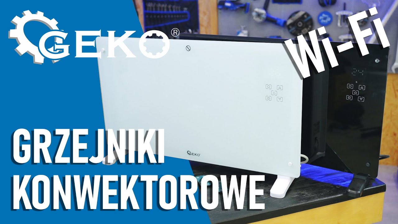 Grzejniki konwektorowe, Szklane, LCD, pilot, moduł Wi-Fi od GEKO. #warsztat #poland #tips #home
