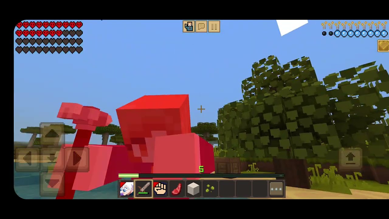 Jugando craftin and building con un mod de jujutsu kaisen 