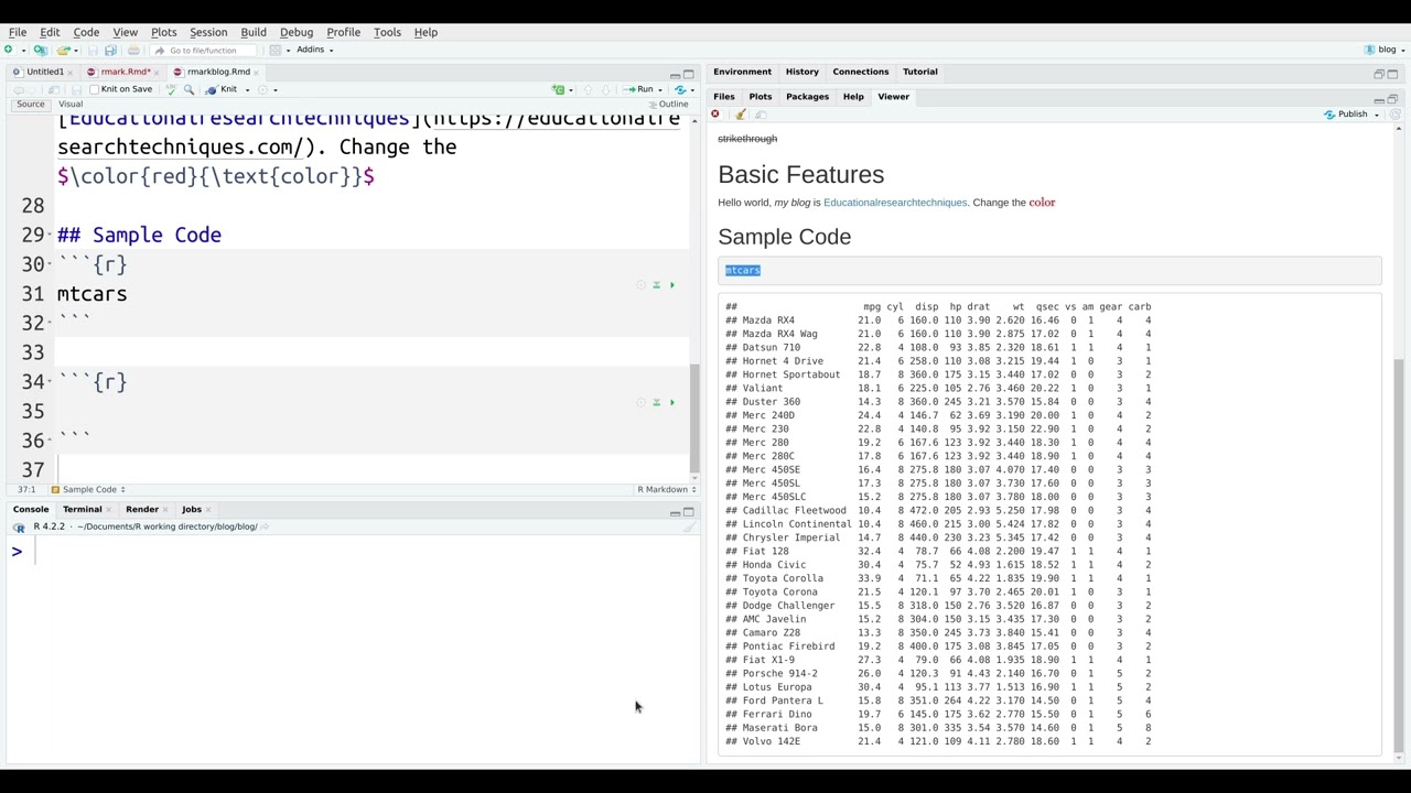 Intro to R Markdown