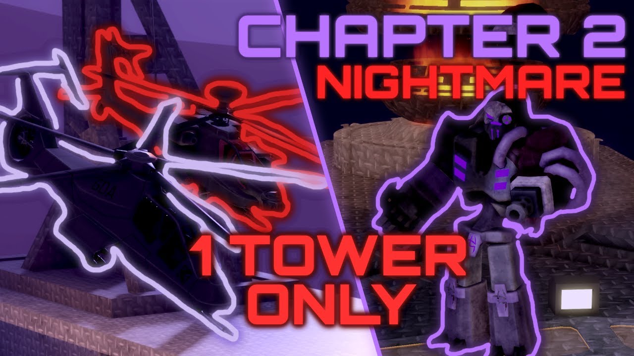 CHAPTER 2 FACTORIUM NIGHTMARE SOLO with ONE TOWER | Tower Defense X | Roblox
