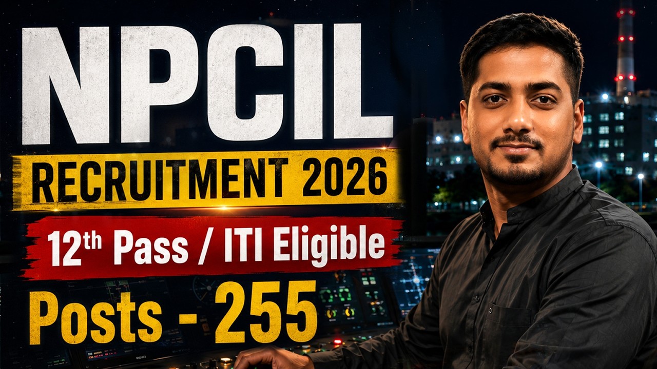 NPCIL Recruitment 2026 | 12th Pass/ITI Eligible | Eligibility, Exam Pattern FULL DETAILS !