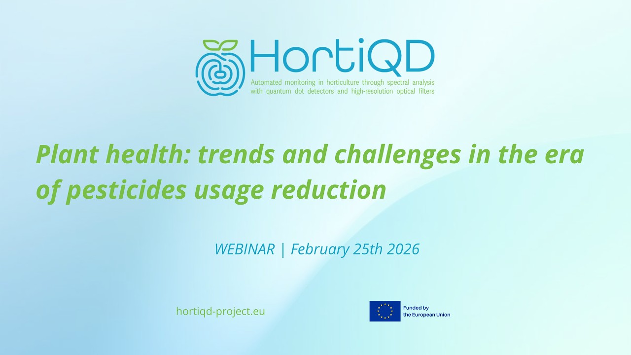 HortiQD 3rd Webinar: Plant health: trends and challenges in the era of pesticides usage reduction