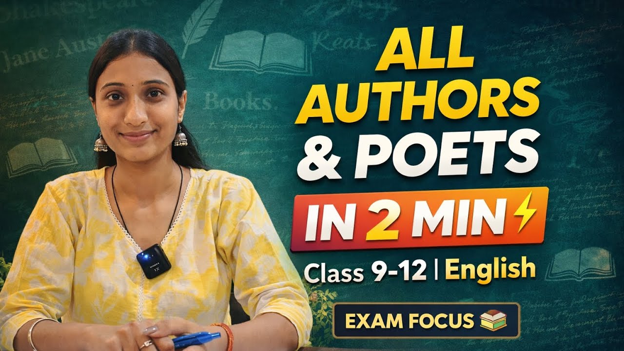 2 mins Revison for All the Authors and Poets in ENGLISH | Class 10th | English | Boards exam 2025-26