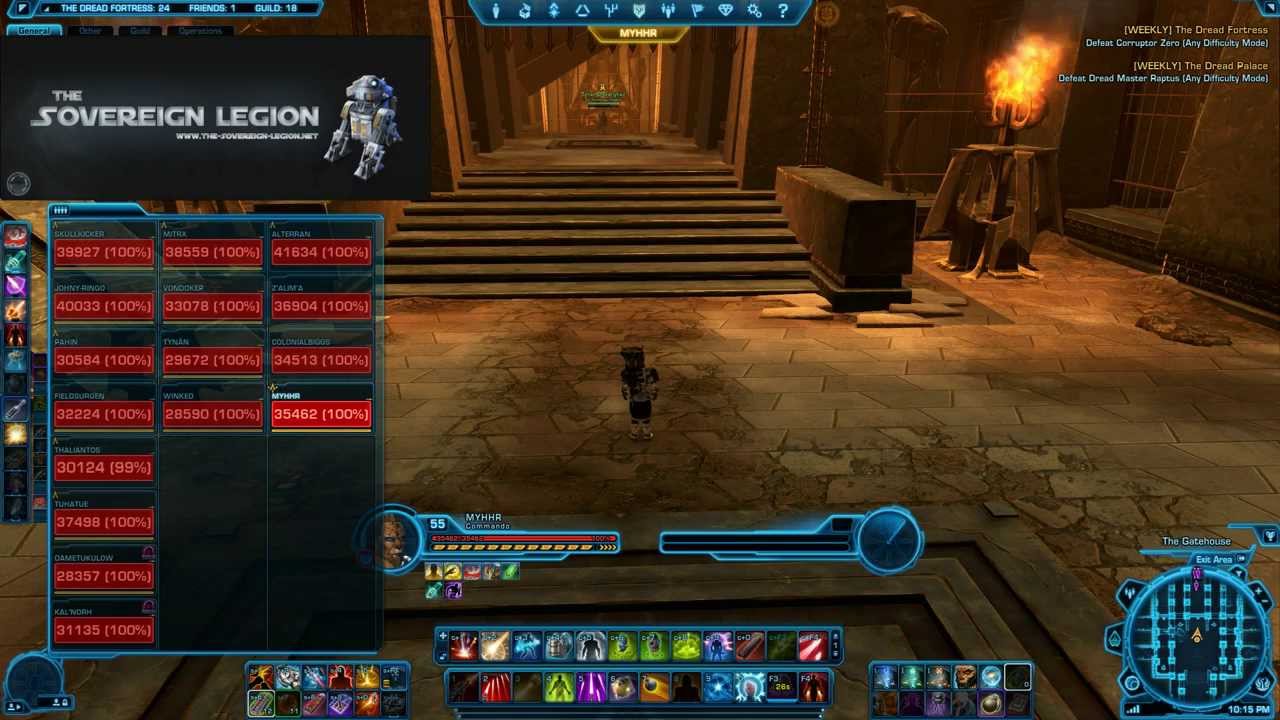 [HD 1080p] SWTOR: Dread Fortress 16m Full Guild Run