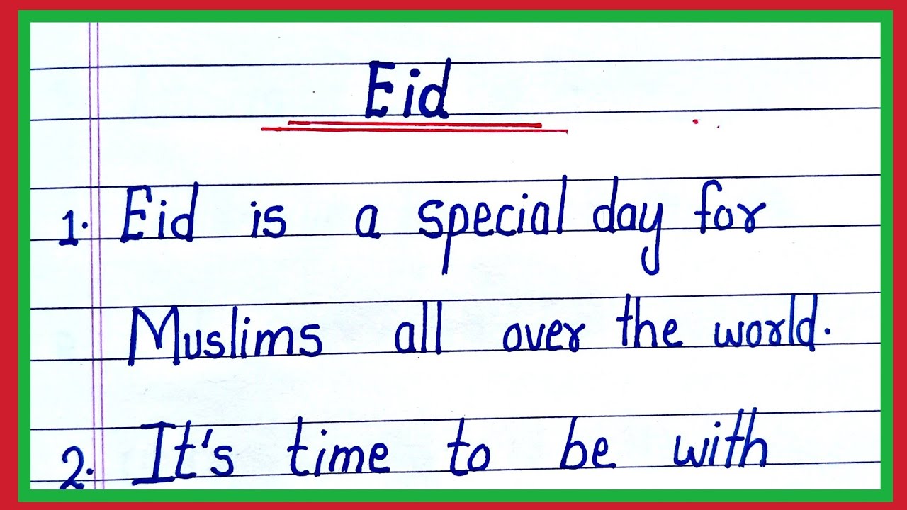 essay on Eid ul fitr in english/10 lines essay on Eid in english/Eid par nibandh