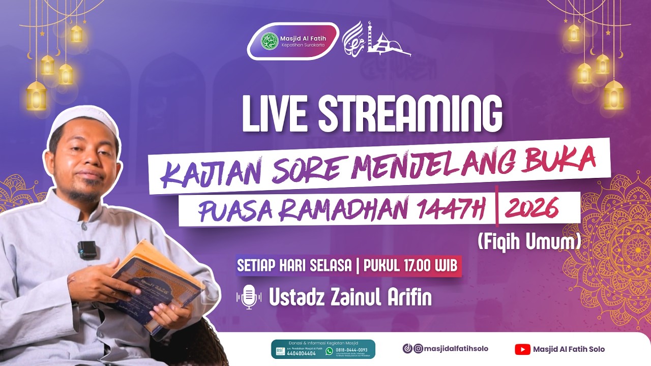 [LIVE] KAJIAN SORE MENJELANG BUKA PUASA | USTADZ MIFTAH FARID