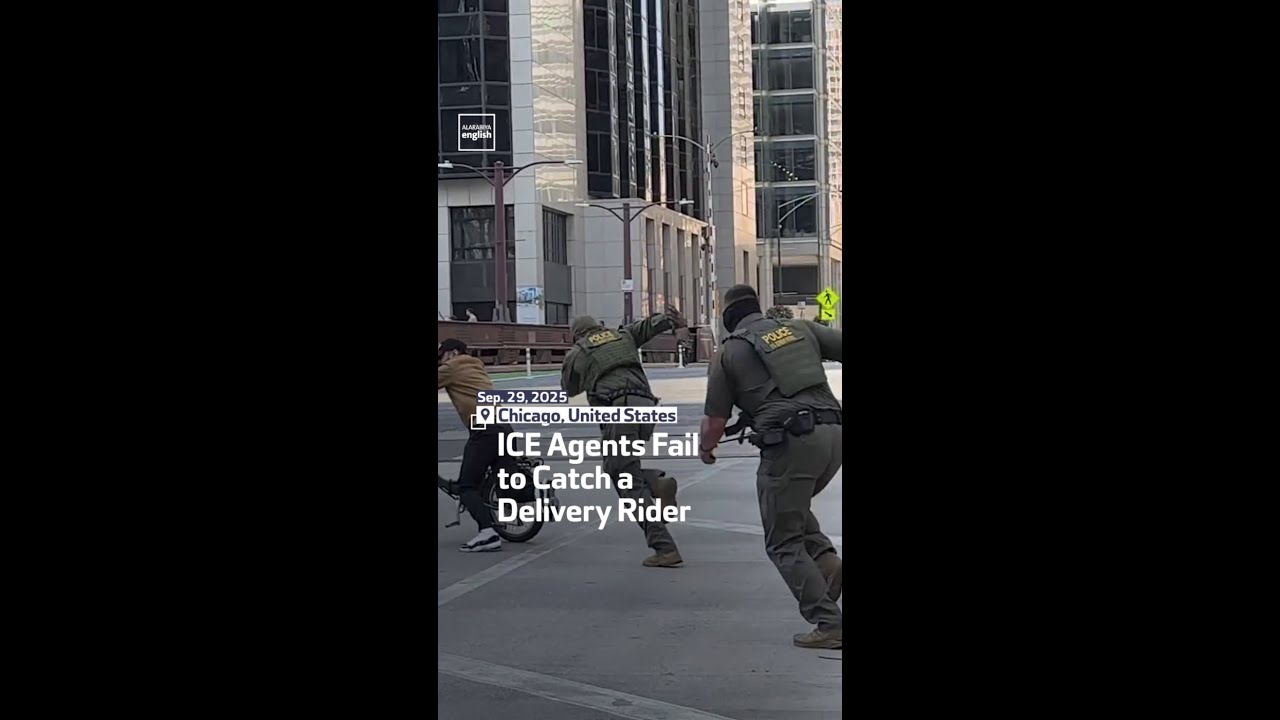 ICE Agents Fail to Catch a Delivery Rider