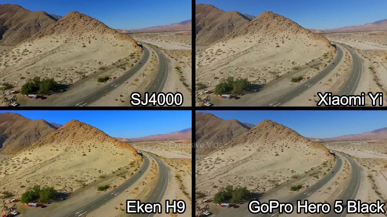 SJ4000 vs Xiaomi Yi vs Eken H9 vs GoPro Hero 5 Black