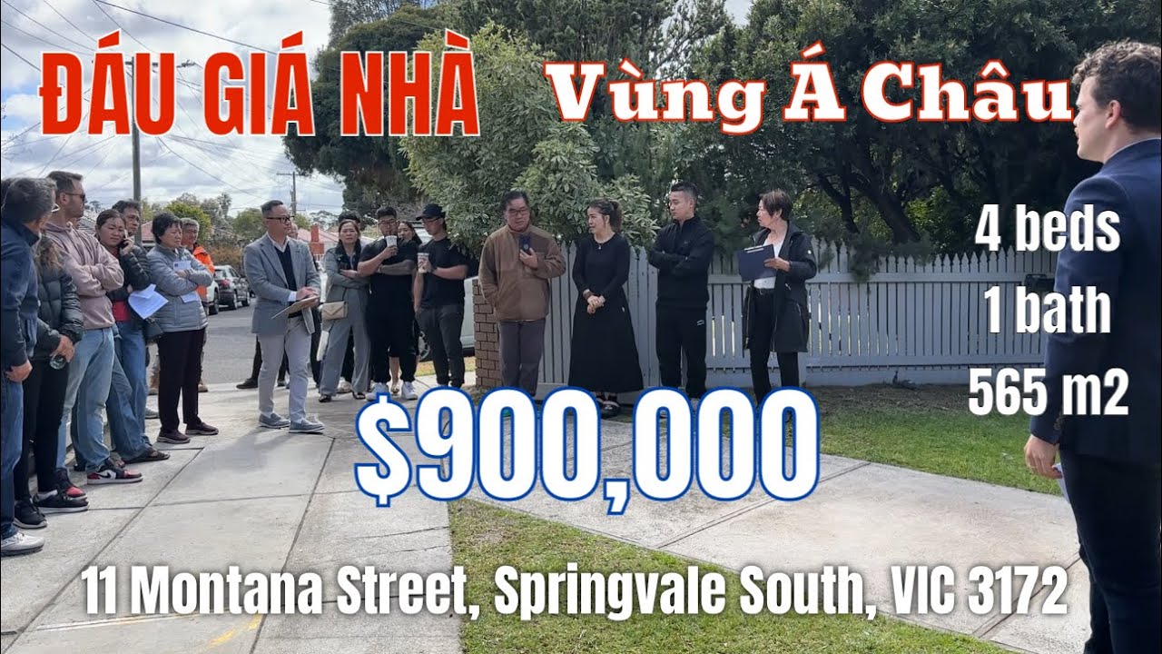 #159. Đấu giá nhà thành công vùng Á Châu đông người Việt ở Springvale South Melbourne Úc