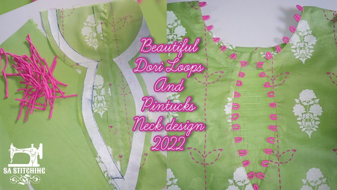 Dori loops and pintucks neck design 2022 cutting and stitching || neck design 2022