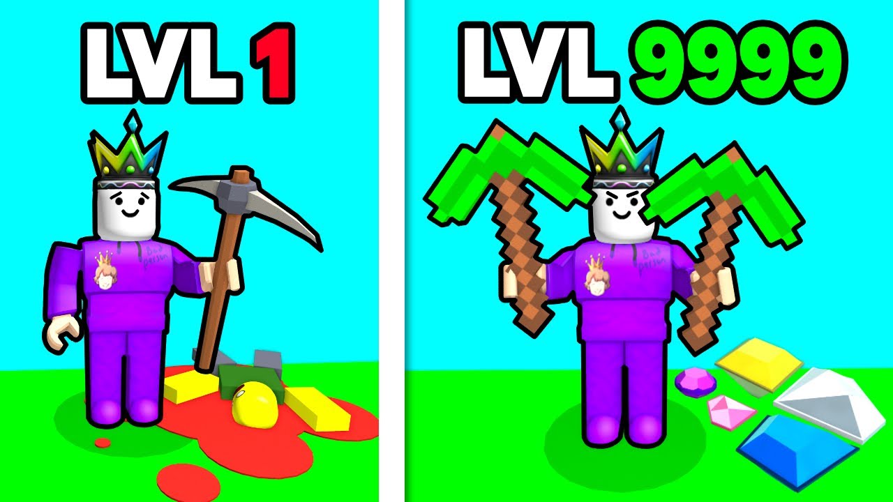 I UPGRADE My Pickaxe To MAX DIG SPEED On Roblox Mine RACE