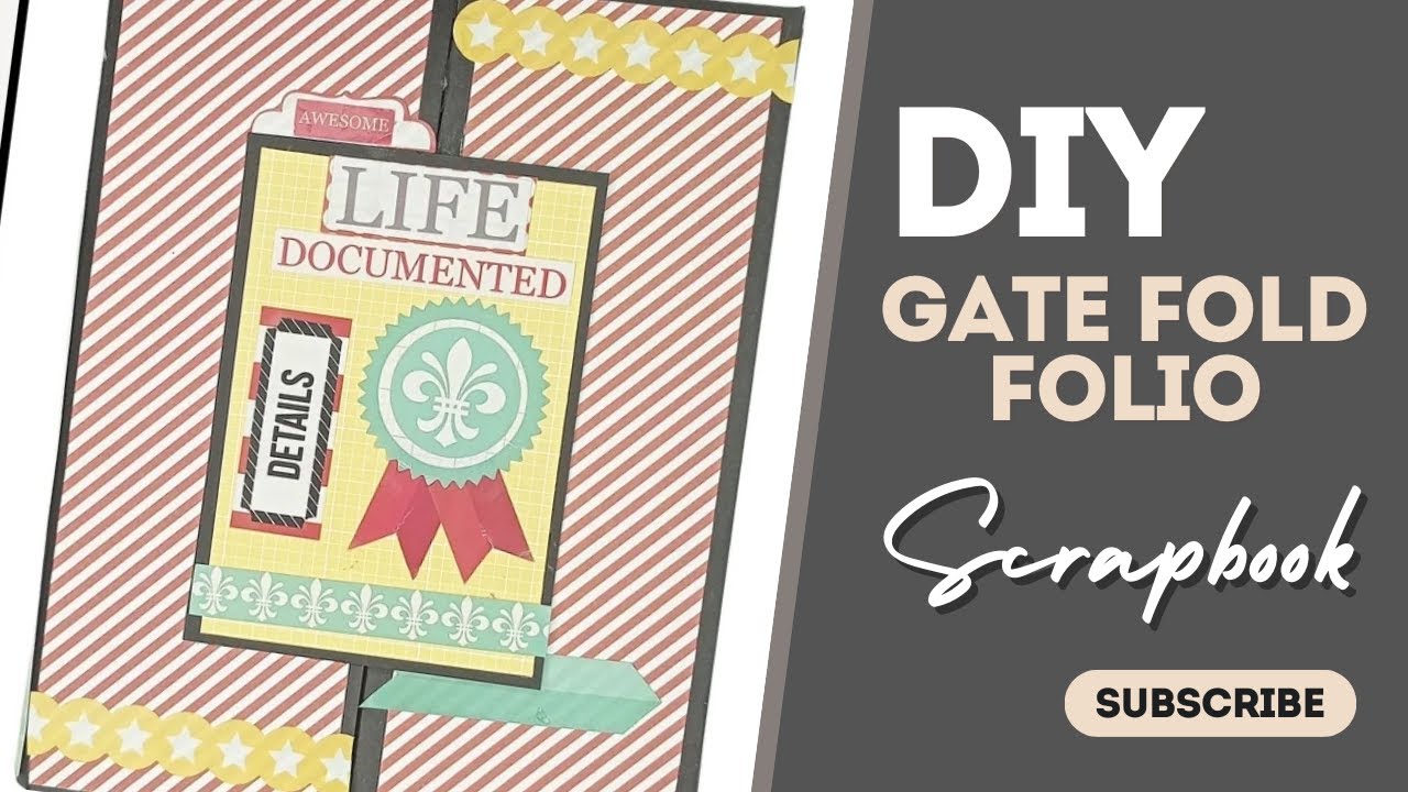 Step by Step Tutorial for CrafTreat Scrapbook Template Gate Fold Folio Scrapbook making Video