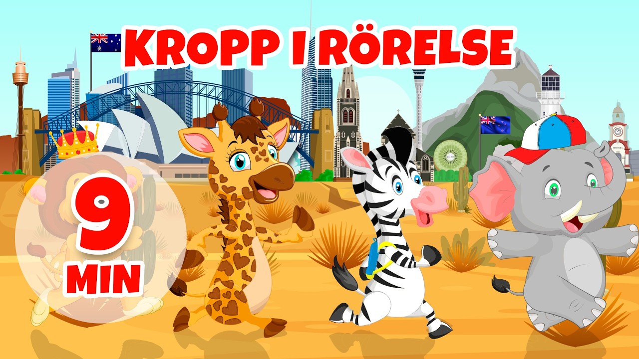 Kropp i rörelse - 9 min Giramille | Barnvisor och sånger för barn
