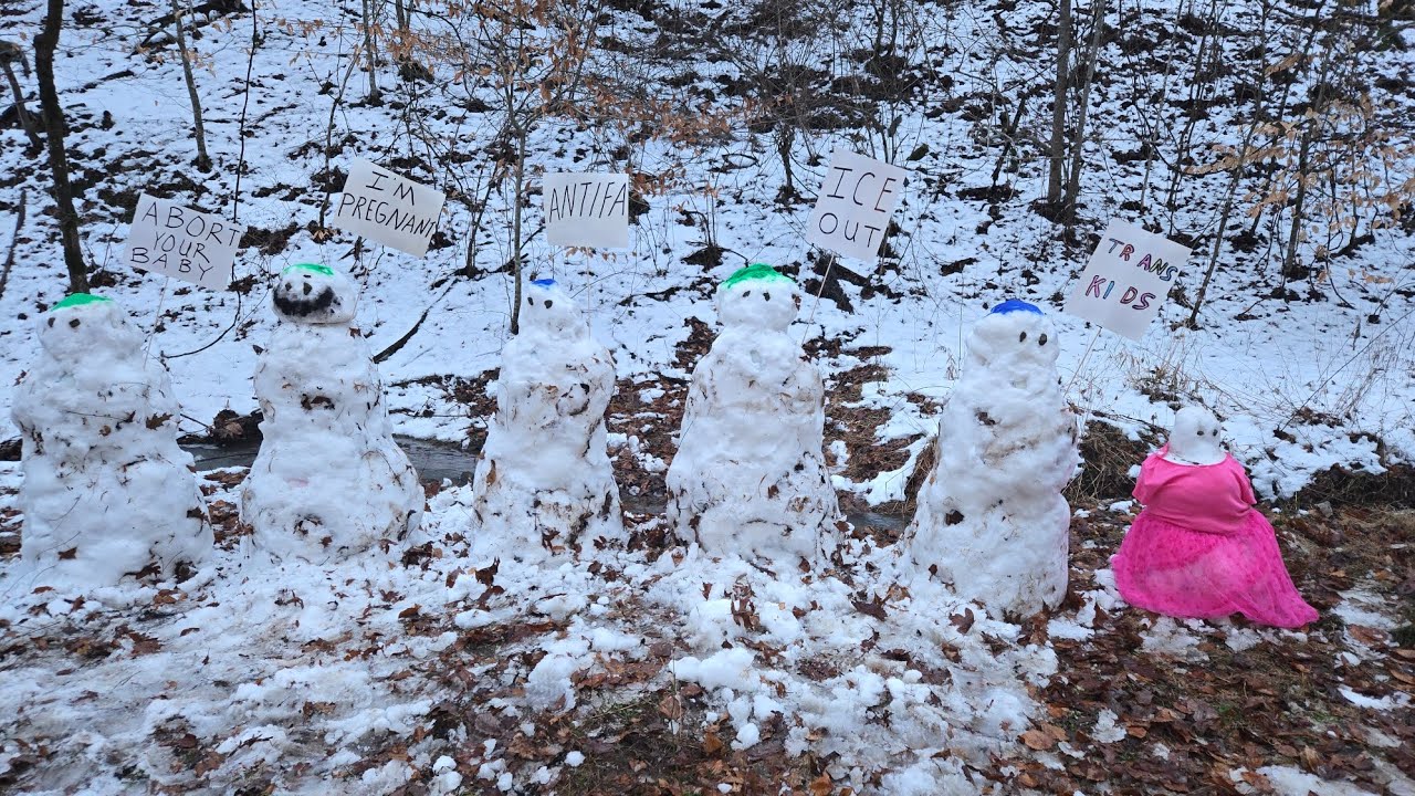 protesting snowpeople massacre 