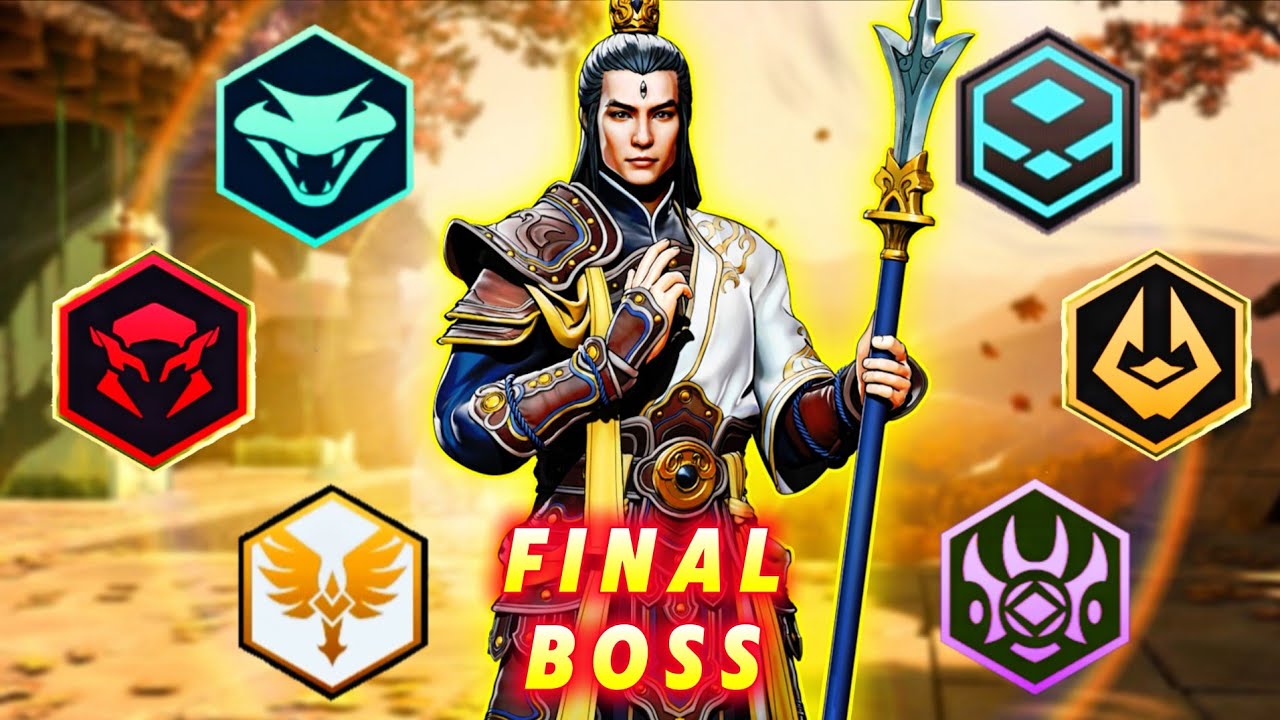 Shadow Fight 3 Эрланг Шен Босс против бесплатных и платных легендарных наборов