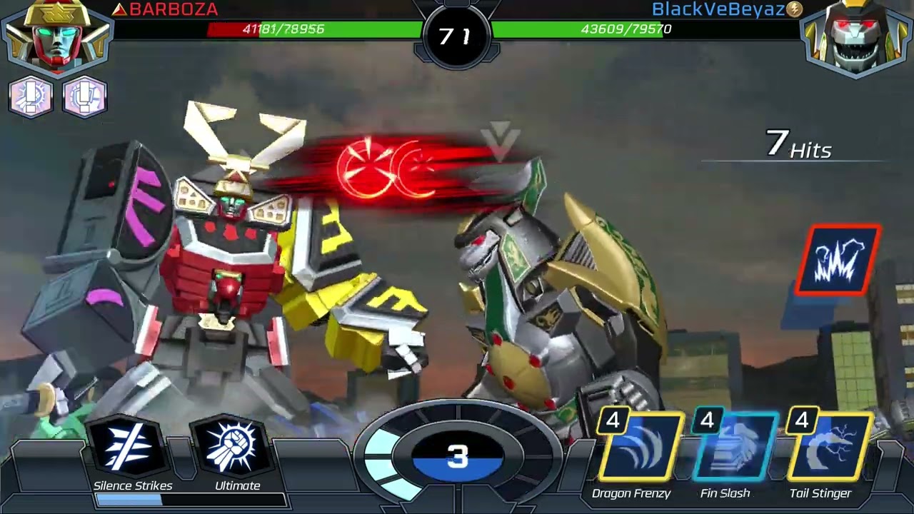 Mighty Morphin Dragonzord Vs Samurai Megazord Power Rangers Legacy Wars