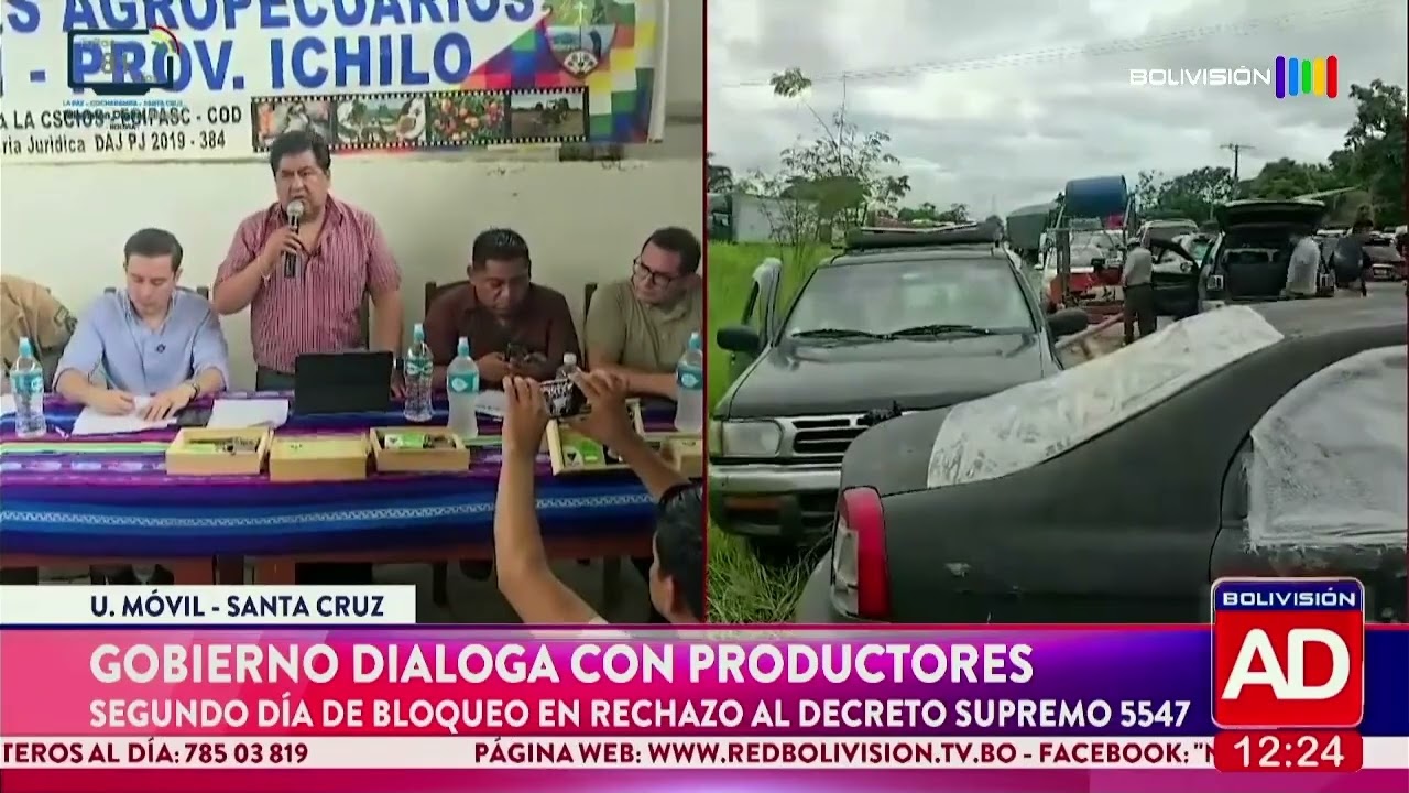 El Gobierno instala diálogo con los productores en el segundo día de bloqueo por el D.S. 5547