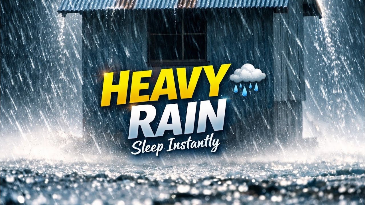 Heavy Rain on Tin Roof 🌧️ Deep Sleep & Relaxation | Real Rain Sounds for Stress Relief