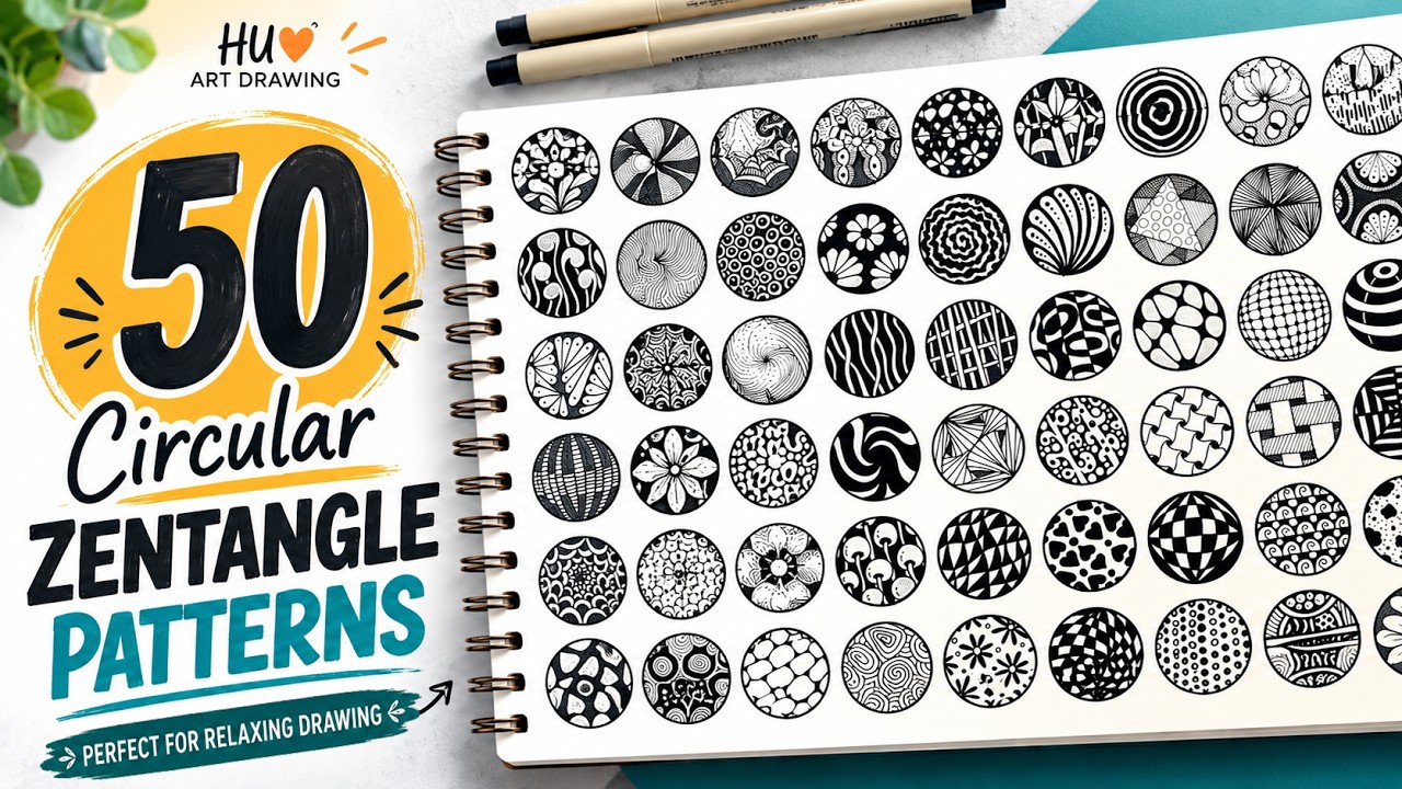 50 zentangle patterns 🌸 50 doodle patterns 🌸 50 patrones mandalas 🌸 50 zentangle patterns circle