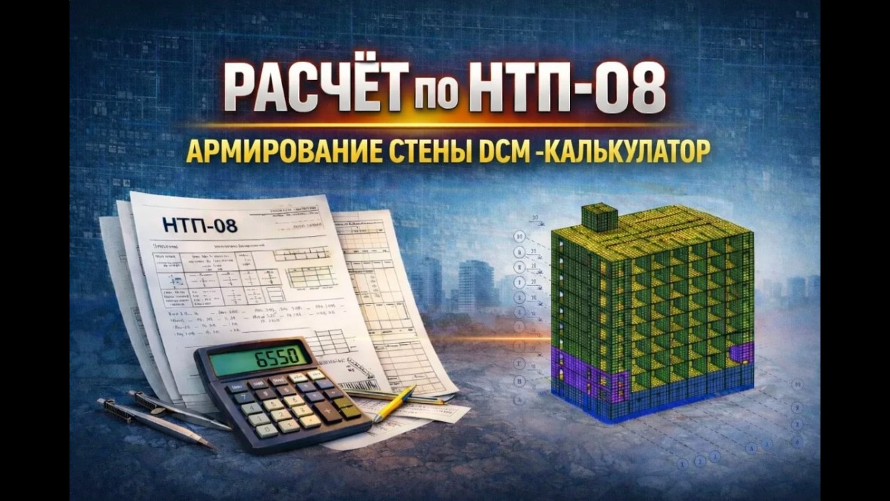 Расчет по Еврокод 8 (НТП) - Армирование стены DCM - Калькулятор