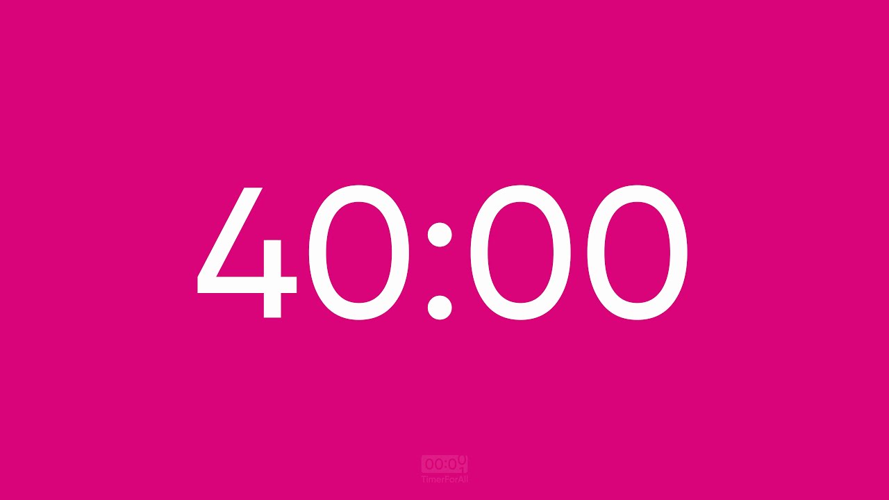 40 Minute Marathon Focus & Energy - Fuschia Timer