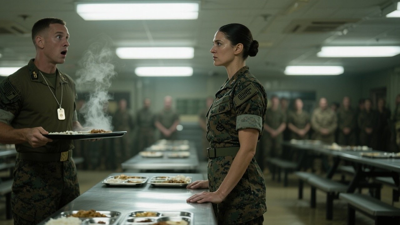 A Marine Crossed the Wrong Woman During Chow | Military Drama
