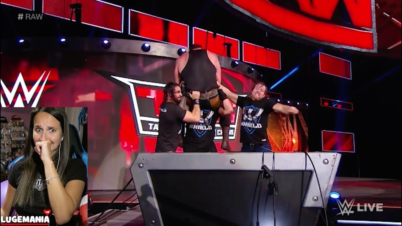 WWE Raw 10/9/17 The Shield meets Braun Strowman
