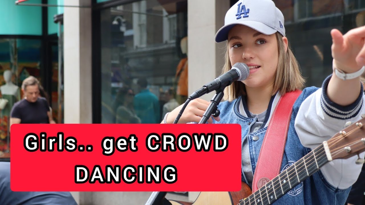 GIRLS get CROWD Dancing! All About The Bass - Meghan Trainor | Allie Sherlock cover & Jessica Doolan
