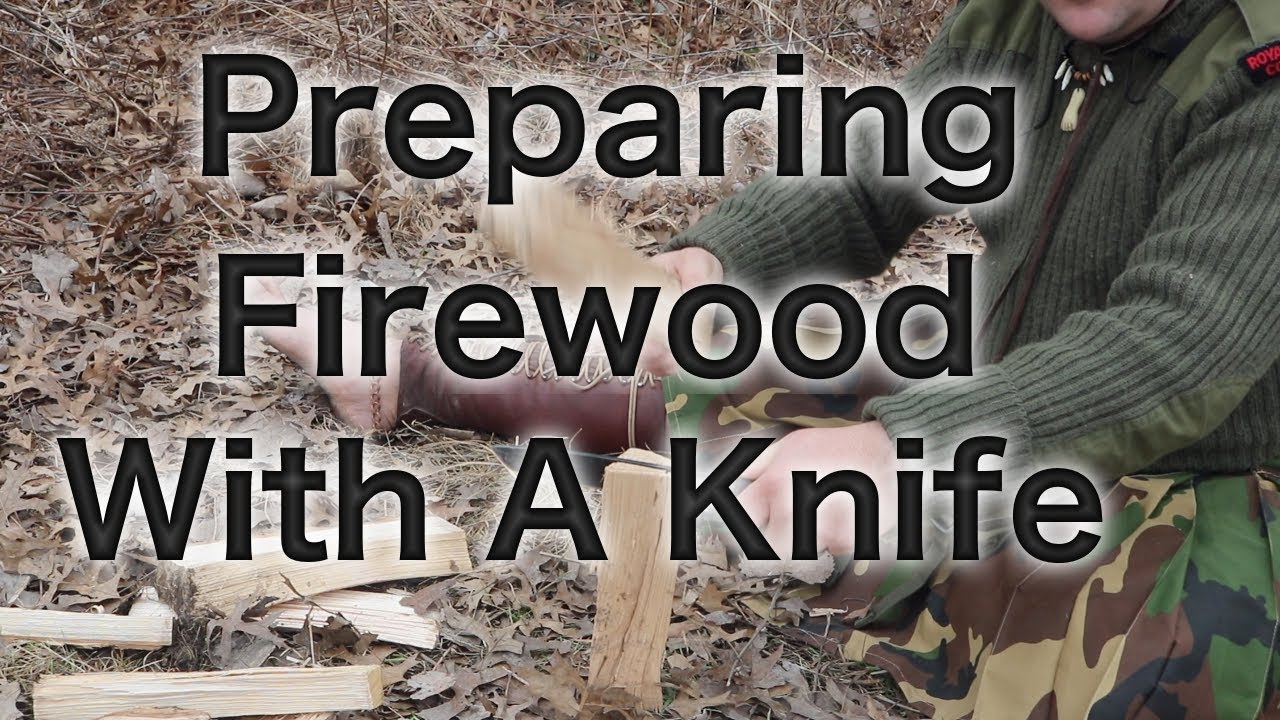 Splitting Wood with a knife (batoning)