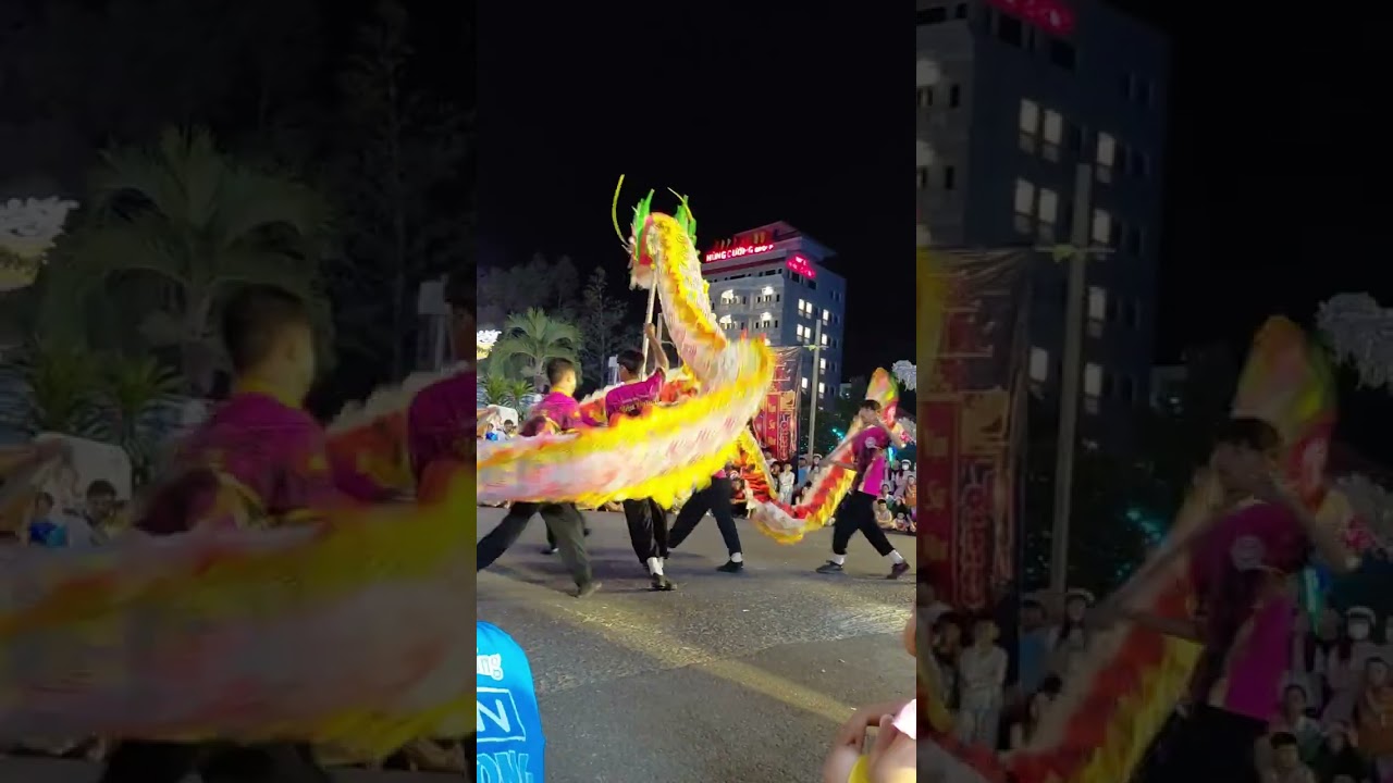 Đêm giao thừa 29 Tết năm Bính Ngọ 2026. Biểu diễn Lân Sư Rồng tại Bồ Đề Đạo Tràng Châu Đốc