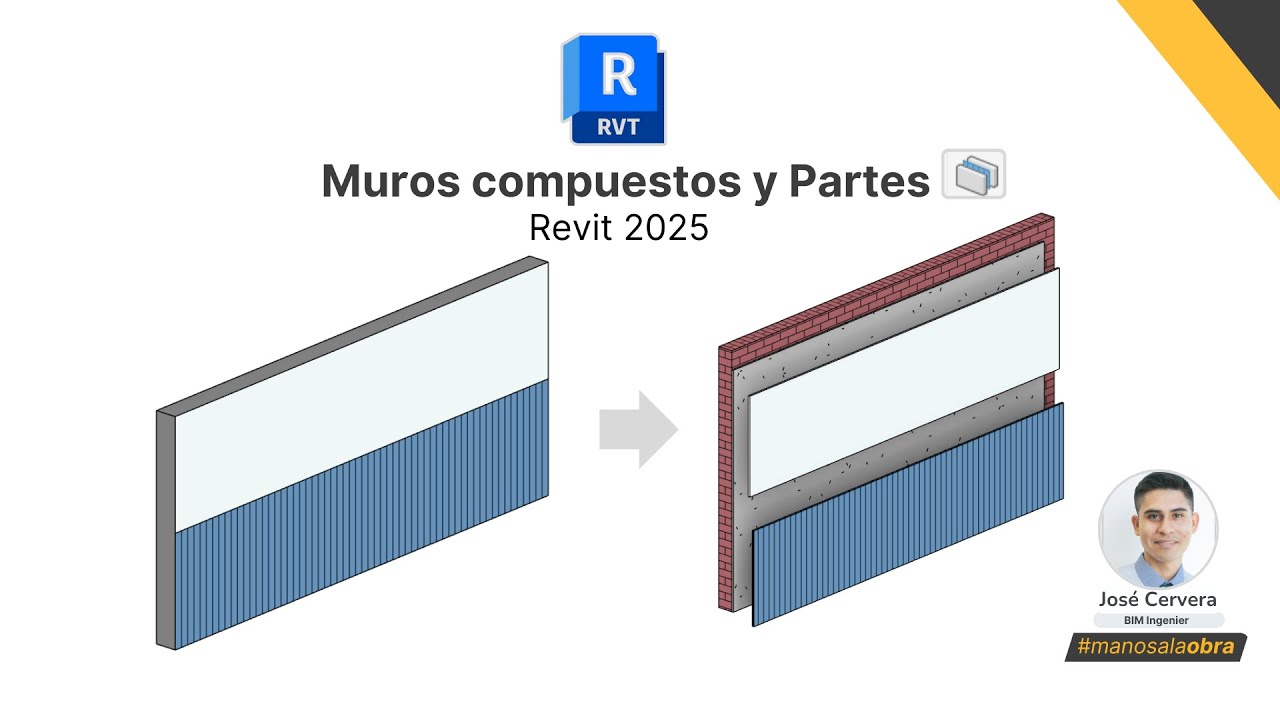¿SE USAN MUROS COMPUESTOS, PARTES O PIEZAS EN PROYECTOS BIM? 🤔