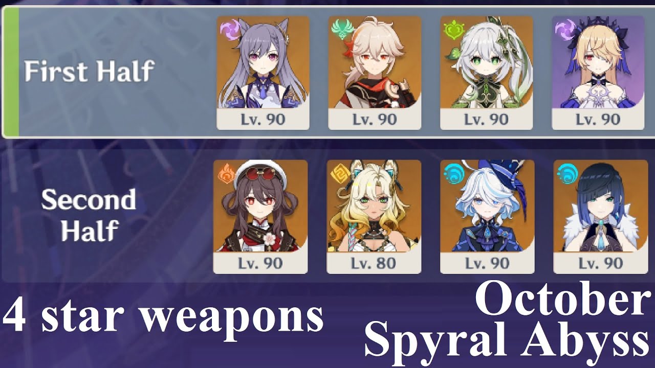 New Spyral abyss non meta | 4 star weapons | godly Keqing aggravate | Hu Tao vape  fullstar clear