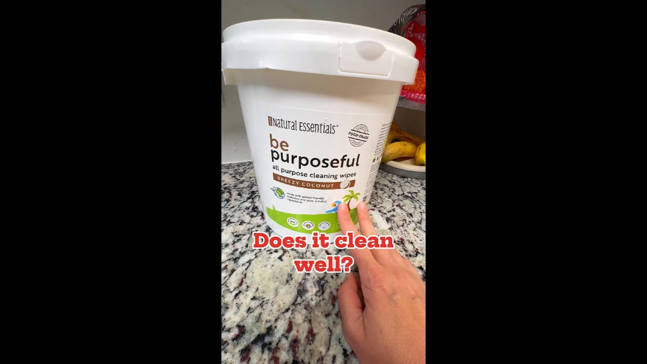 REVIEW of Natural Essentials - Be Purposeful Cleaning Wipes All Purpose & Food Grade Cleaner