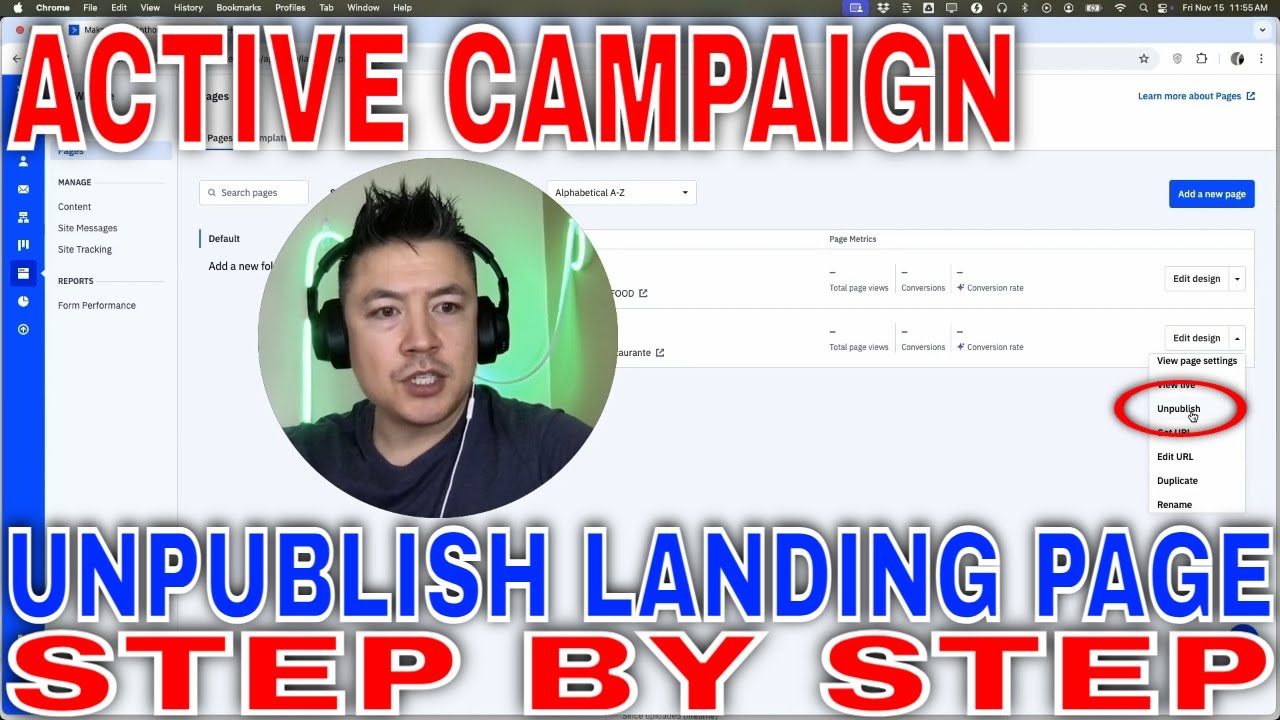 ✅  How To Unpublish Active Campaign Landing Page 🔴