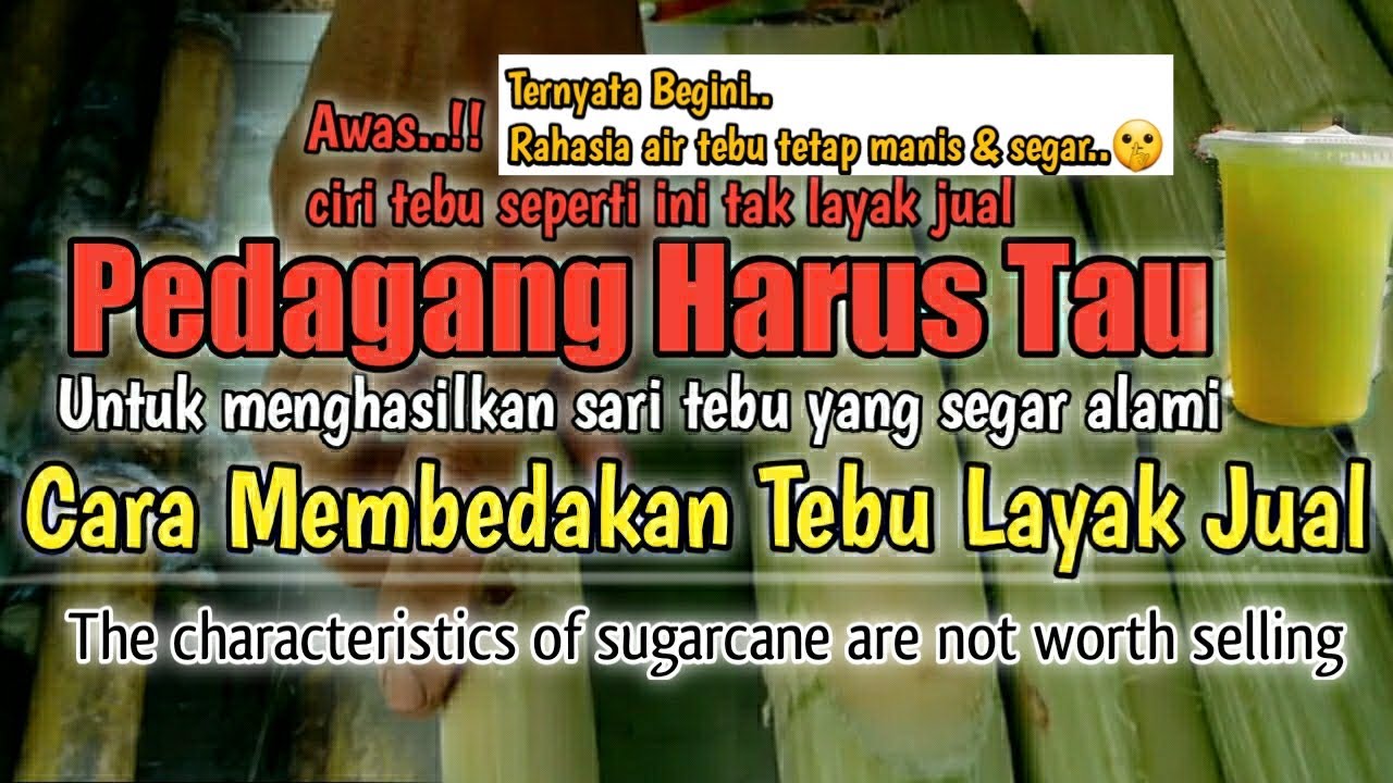 Ternyata begini rahasia air tebu tetap manis dan segar