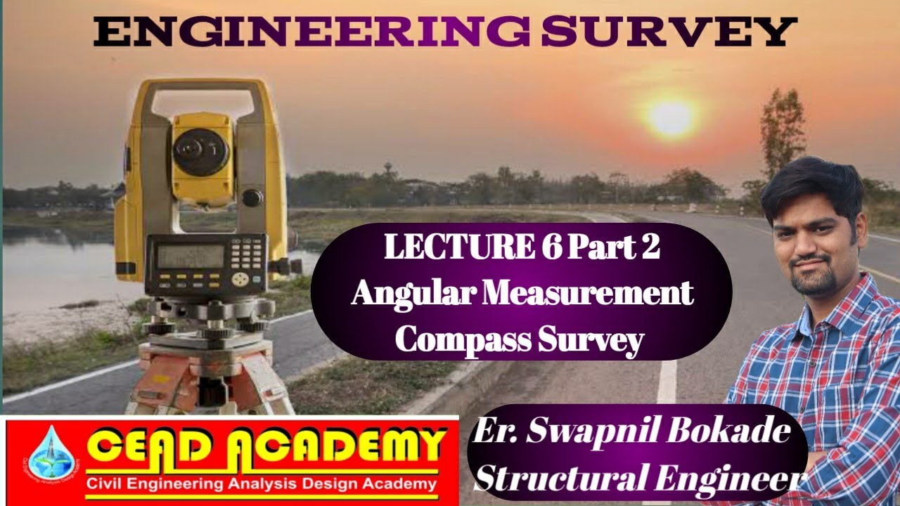 Survey-1 angular measurements compass survey, Fore bearing Back bearing, Magnetic declination